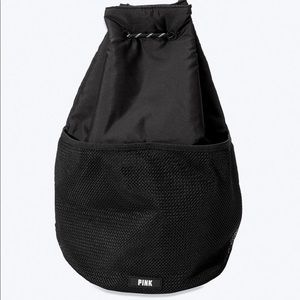 NWOT. Black Drawstring Bag.